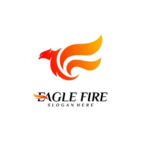 Phoenix Fire Bird Logo Design Concepts Dove Eagle Logo Template Vector