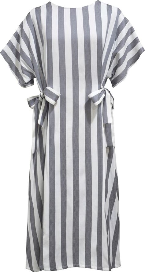 Keegan Womens Grey White Convertible Tie Dress In Grey And White Stripe Shopstyle