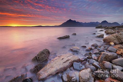 Spectacular Sunset At The Elgol Beach On Isle Of Skye In Scotland
