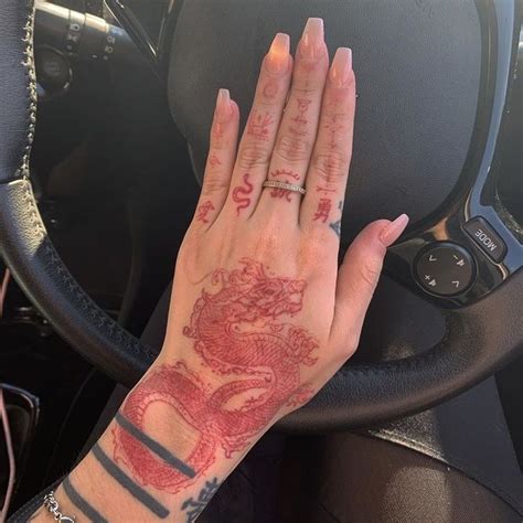 Un Fficial Finger Tattoos Red Dragon Tattoo Red Tattoos