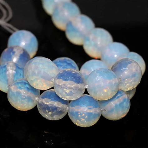 1 Strand Pretty White Opal Beads Faceted Natural Crystal Loose Bead