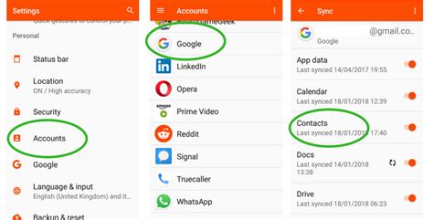 Simply go to settings > mail, contacts, calendar > gmail. How to transfer contacts from Android to Android or ...