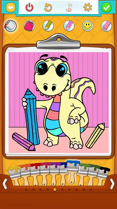 Coloring on your ipad is a delightfully passive activity. Dinosaur Coloring Pages for Kids - Android, iPhone & iPad ...