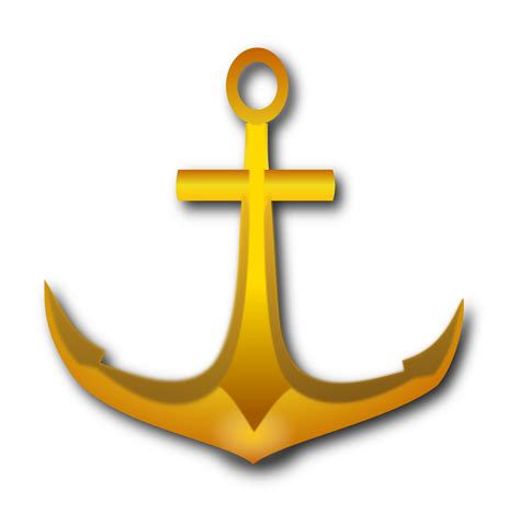 Clipart Golden Anchor