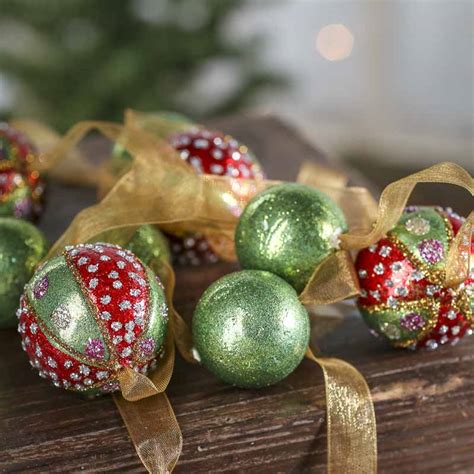 Glittered Ball Ornament Garland Christmas Garlands Christmas And
