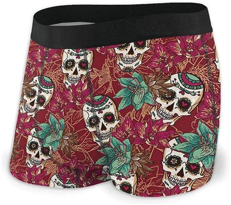 Men S Boxer Brief Sugar Skull Boxer Shorts Ultra Soft Underwear For Men