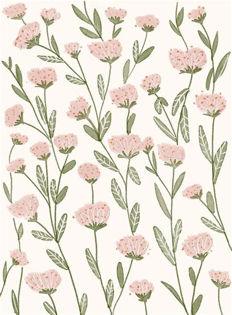 Pastel Pink Blooms Pattern F L O R A L S Pinterest Pattern