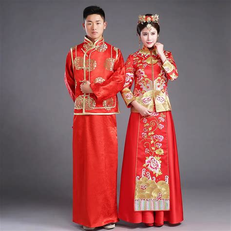 Chinese Traditional Bride Clothing Pratensis Style Wedding Dress Female Dragon Gown Slim