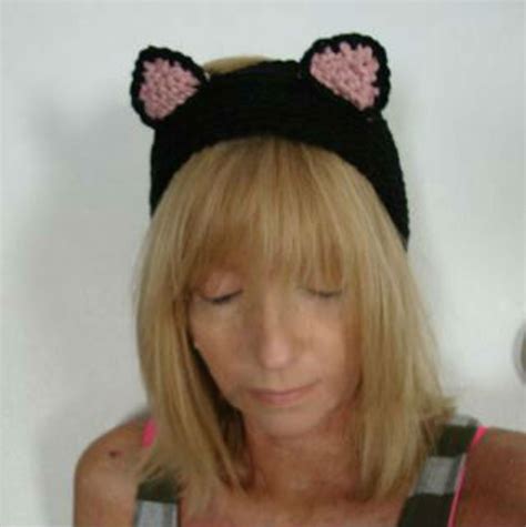Crochet Cat Ears Head Band Etsy