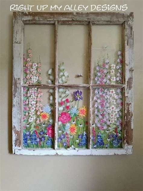 Old Painted Window Ideasshabby Chic Decorfarmhouse Windows Etsy Uk