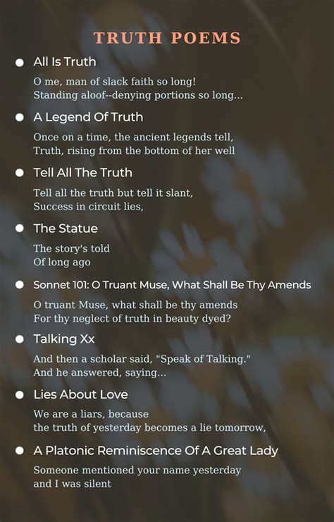 Poems About Truth