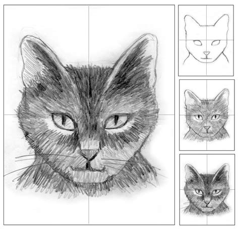.because drawing animals is fun. Cat Head Pencil Shading (With images) | Kids art projects, Animal drawings, Art projects