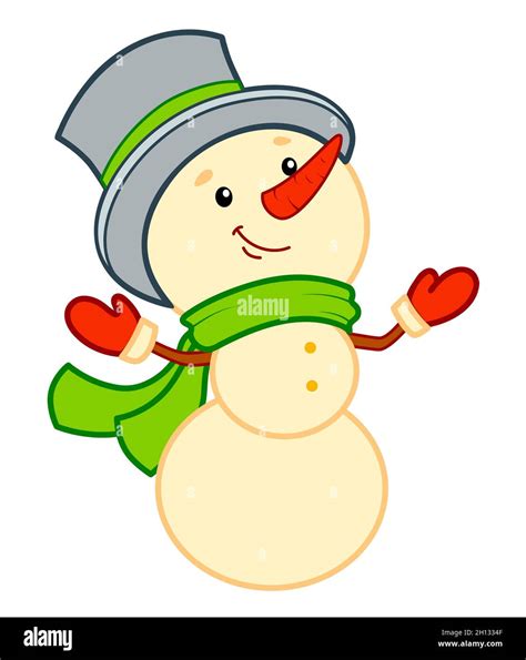 Christmas Cartoons Clip Art Snowman Clipart Illustration Stock Photo