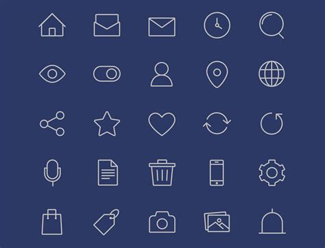 25 Free Interface Icons Ai