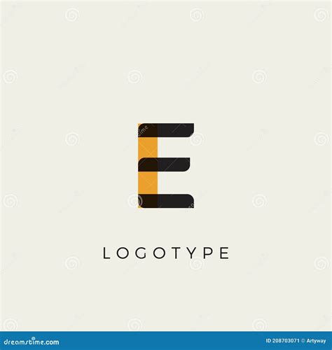 Creative Letter E For Logo And Monogram Minimal Artistic Style Letter