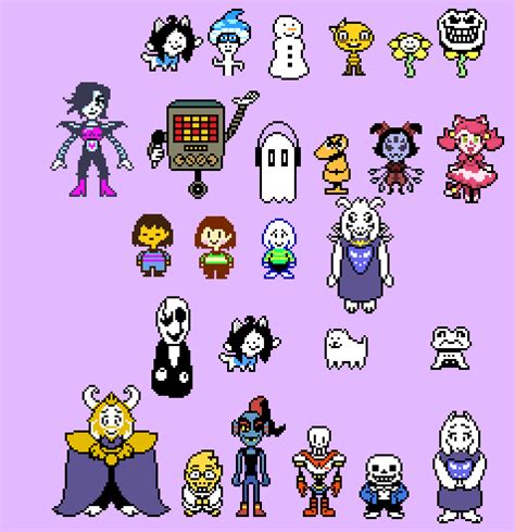 Undertale All Characters Pixel Art Maker