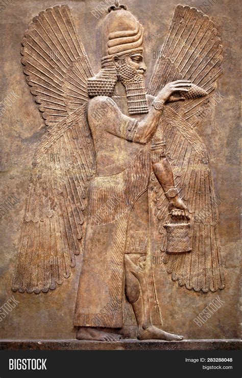 Assyrian Wall Relief Image Photo Free Trial Bigstock