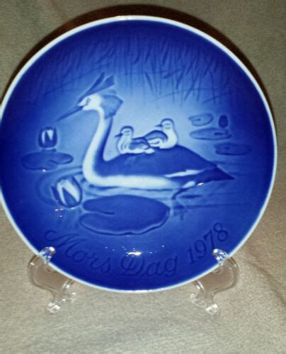 Bing And Grondahl Mothers Day Plate 1978 Grebe And Chicks Ebay