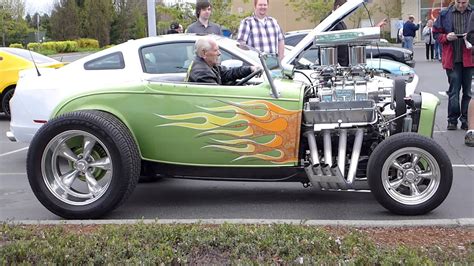 Crazy Hot Rod Lights Up And Stalls Youtube