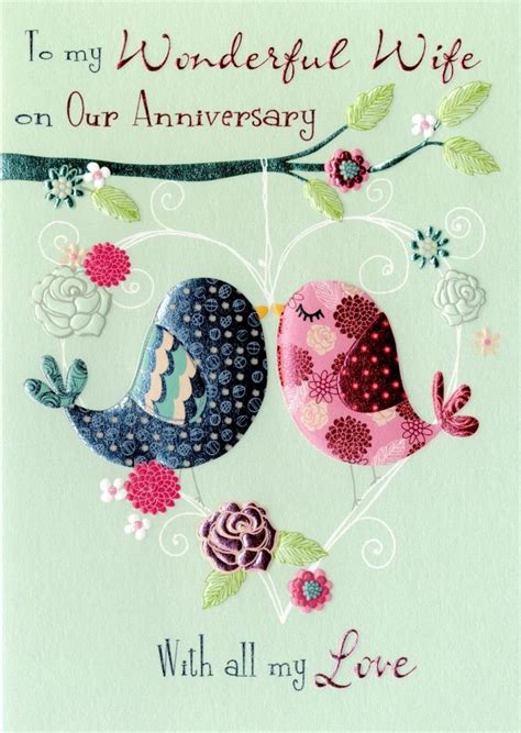 You can print them on your own or have the with canva, you can make impressive wedding anniversary cards in just a few clicks. Wonderful Wife Anniversary Greeting Card | Cards | Love Kates