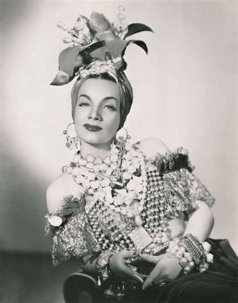 Carmen Miranda In Signature Fruit Hat Fine Art Print Carmen Miranda