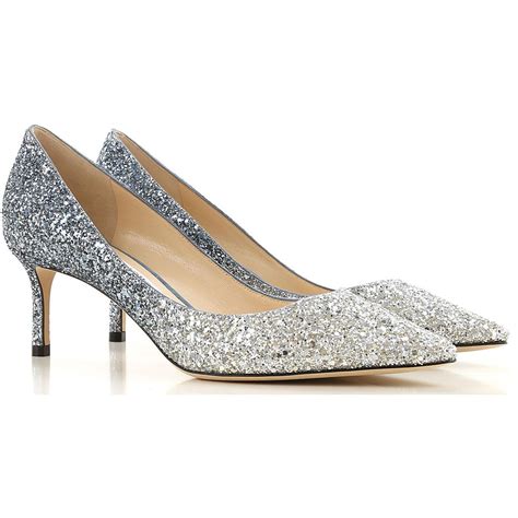 Jimmy Choo Pumps And High Heels For Women In Silverblue Glitter Blue