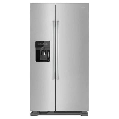 Amana 214 Cu Ft Side By Side Refrigerator With Ice Maker Stainless