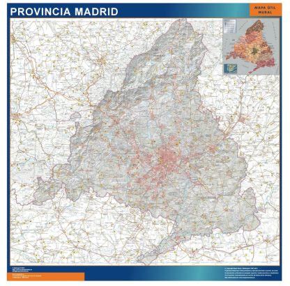 Mapa Provincia Madrid Mapas De Pared