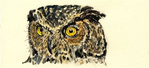Great Horned Owl Painting By Juan Bosco