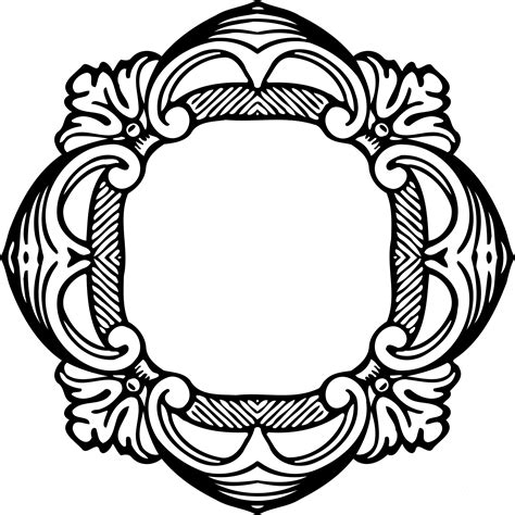 Vintage Ornate Frame Coloring Page Colouringpages