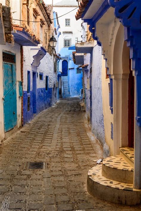 The Blue City Chefchaouen Morocco Stock Photo Image Of Alley