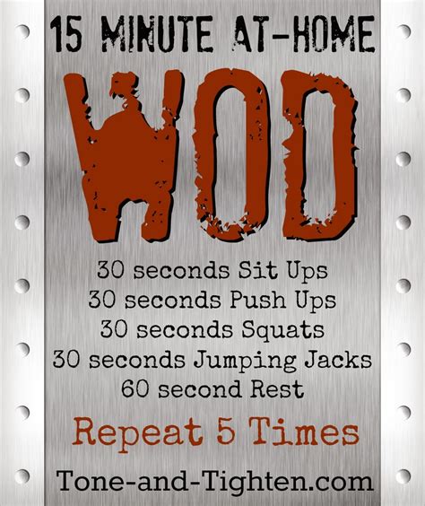 At Home Wod To Strengthen Head To Toe Tone And Tighten