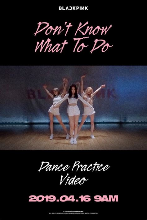 Blackpink Dont Know What To Do Dance Practice Video Teaser Poster