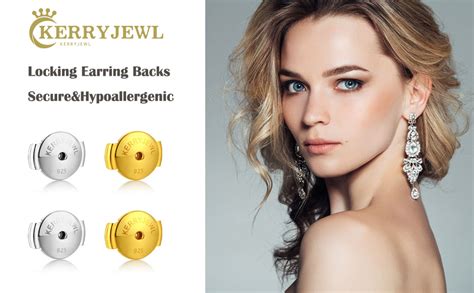 14k Gold Plated Locking Earring Backs Replacements For