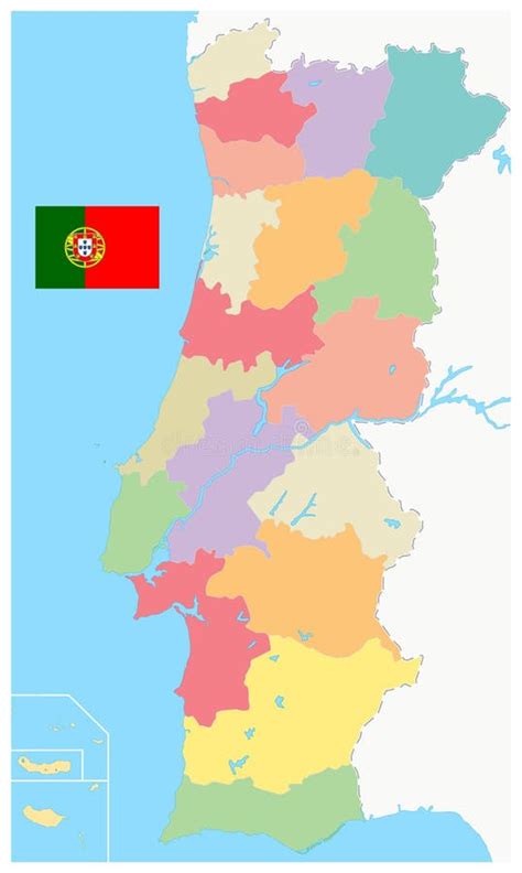 vector del mapa de portugal con divisiones administrativas o distritos 16800 the best porn website