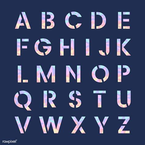 The English Alphabet Capital Letters Vector Free Image By Rawpixel