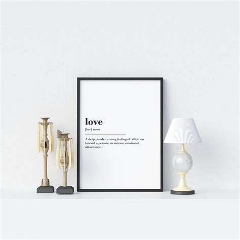 Love Definition Print Cute Love Posters Valentines Etsy