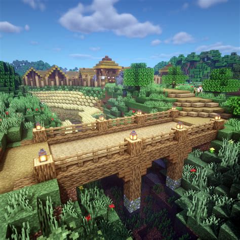 A Simple Bridge Design How Do You Like It Minecraftbuilds Villa Minecraft Minecraft Building