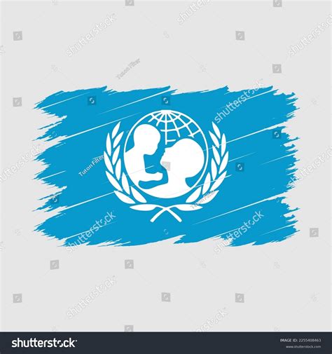 Unicef Flag Brush Vector Illustration Royalty Free Stock Vector
