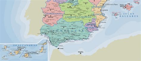 Mappa Spagna Mappa Non In Linea E Cartina Dettagliata Di Spagna