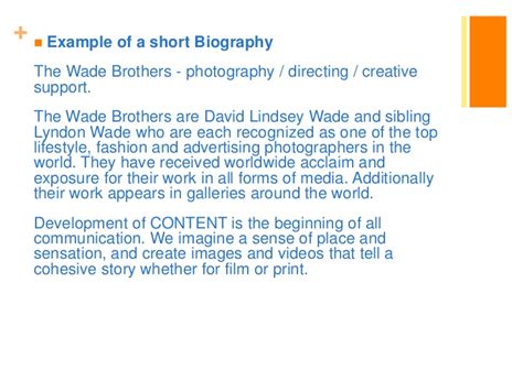 How to write a memorable biography. Visual artist bio sample