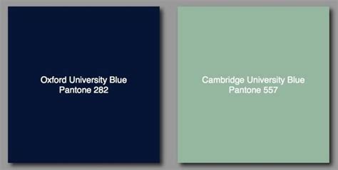 Oxford Cambridge Blues Pantone No Cambridge University Blue Blues
