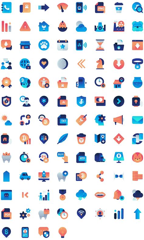Free Download 100 Gradient Icons Mightydeals