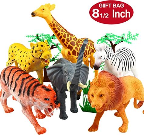 Animal Figure8 Inch Jumbo Jungle Animal Toy Set12 Pieceyeonhatoys
