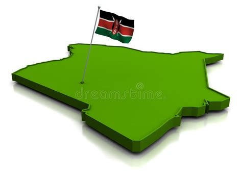 Kenya Map And Flag Stock Illustration Illustration Of Geography