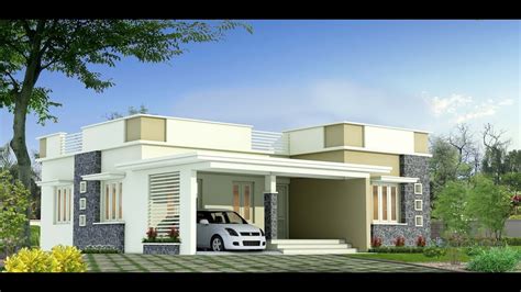 1285 Sq Ft 3bhk Modern Flat Roof Single Storey House And Free Plan