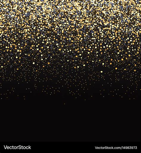 Gold Glitter Black Background Royalty Free Vector Image