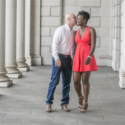 Gorgeous Interracial Couple Engagement Photography At The South Carolina State House ♡ Yvonne