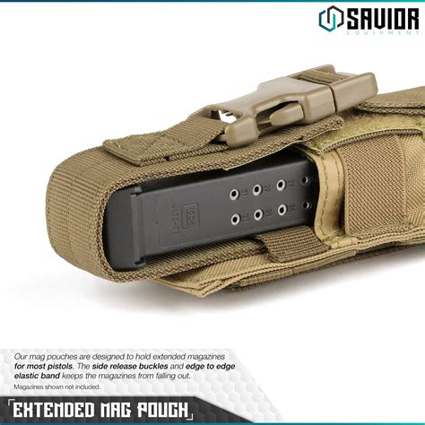Tactical 9mm Pistol Magazine Pouch Double Open Top Mag Pouch With Quick