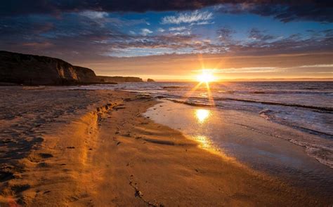 Beach Sunset Sea Clouds Sun Hd Wallpapers Landscape Desktop